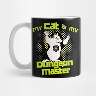 My cat is my dungeon master Mug